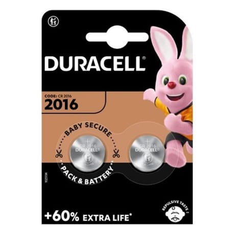 Duracell 2 piles pour appareil électronique cr 2016 x 2 2g