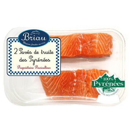 2 pavés de truite 100% Pyrénées 240g