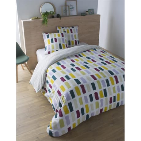 Parure housse de couette 200x200 + 2 taies 63x63 erik