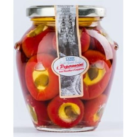 Peperoncino ripieno al formaggio & capperi 280gr