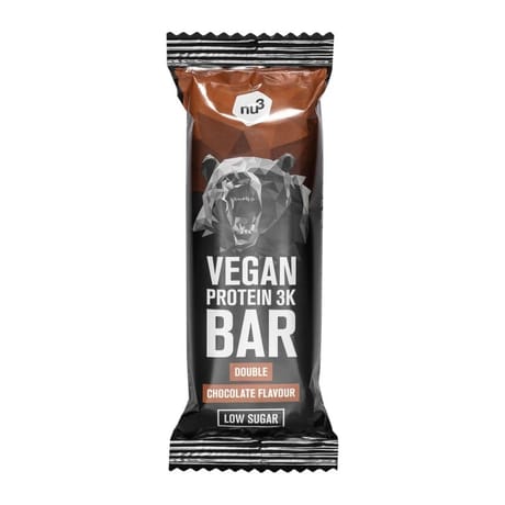 Nu3 vegan protein 3k bar double chocolate flavour 65g
