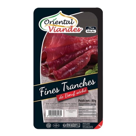 Oriental Viandes jambon sec de boeuf halal 80g