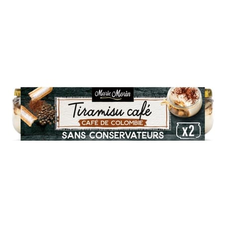 Marie Morin tiramisu au café 2x80g