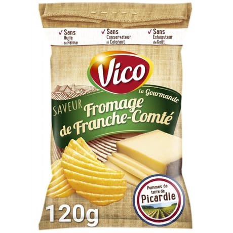Vico chips la gourmande fromage de franche-comté 120g