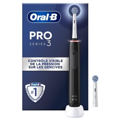 Oral-b brosse à dents électrique pro3 sensitive noire + 1 brossette