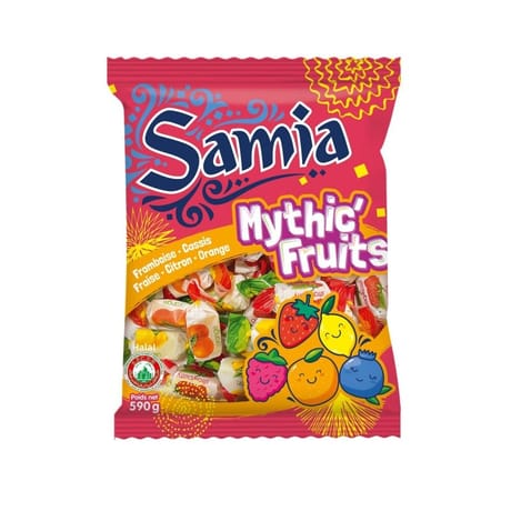 Samia bonbons tendres fruits halal 590g