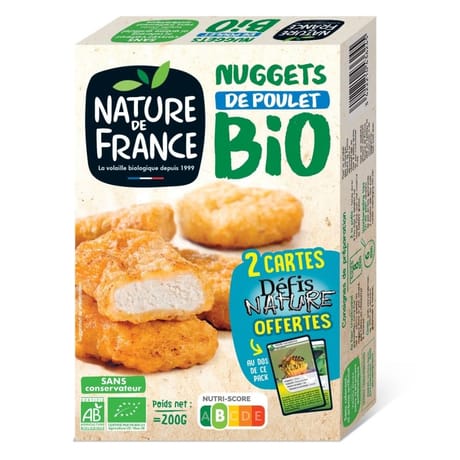 Nature de France nuggets de poulet bio 200g