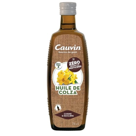 Cauvin huile de colza zéro résidu de pesticide 75cl