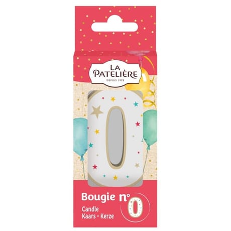 La patelière bougie chiffre 0
