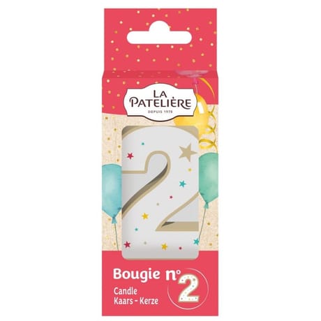 La patelière bougie chiffre 2