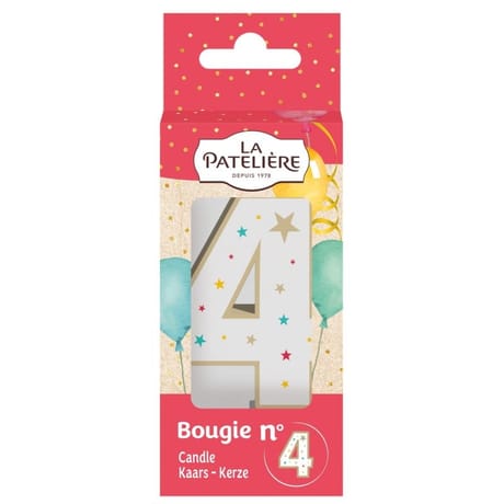 La patelière bougie chiffre 4