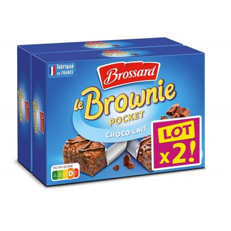 Brossard lot 2 mini brownie chocolat au lait x8