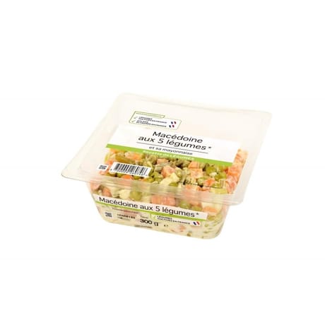 Macedoine aux 5 légumes et mayonnaise, 300g