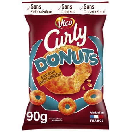 Curly donuts sweet barbecue