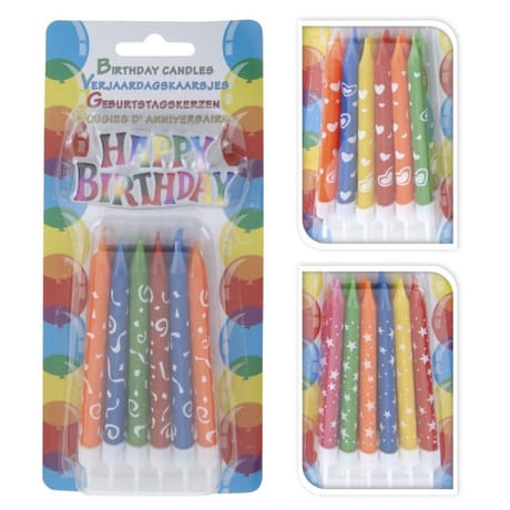 Bougies d'anniversaire x12