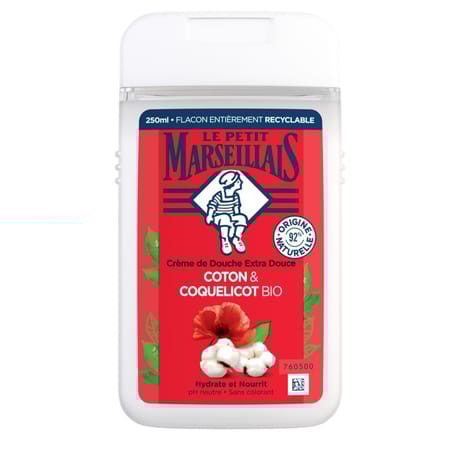 Le Petit Marseillais douche coton coquelicot 250ml