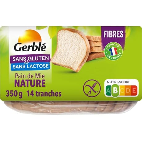 Gerblé pain de mie en tranches sans gluten 350g