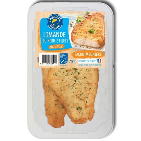 L'Assiette bleue filet de limande meunière pané 2x100g