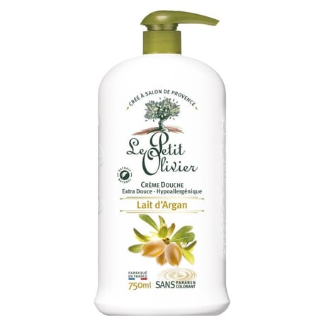Le petit olivier crème douche extra douce lait d'argan 750ml