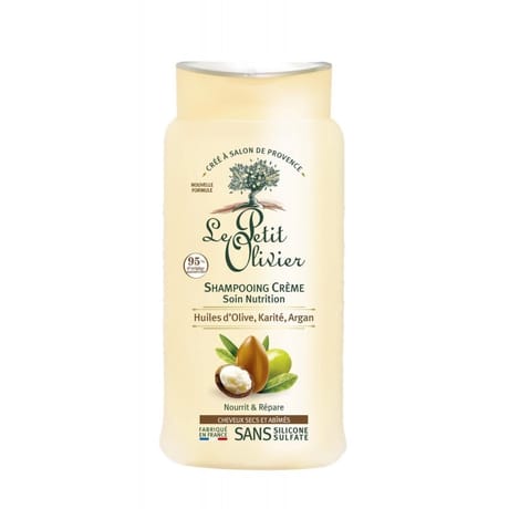 Le petit olivier shampooing crème huiles d'olive karité argan cheveux secs & abimés 250ml