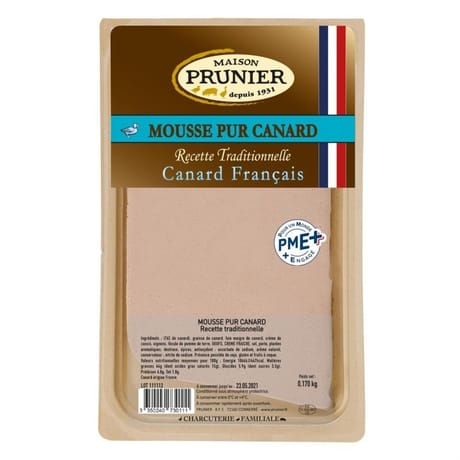 Prunier mousse pur canard à l'ancienne tranche 170g