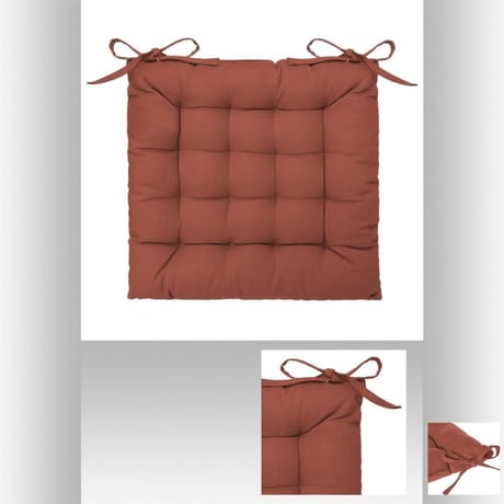Galette chaise 38x38cm terracotta