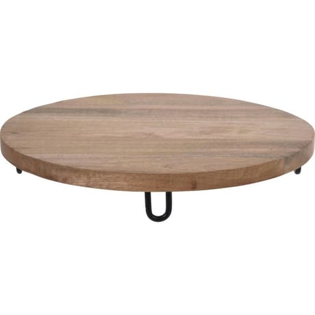 Plateau  bois rond  sur pieds