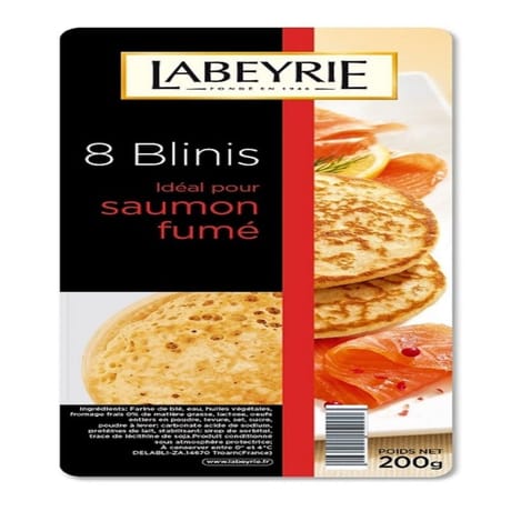 Labeyrie 8 blinis spécial saumon fumé ambiants 200g