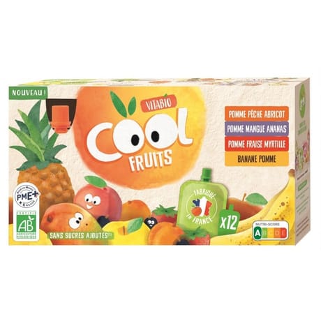 Vitabio cool fruit panaché 4 recettes 12x90g