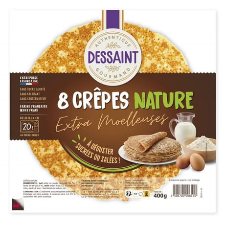 Dessaint crêpes nature x8 400g