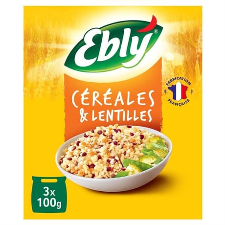 Ebly sachet cuisson céréales et lentilles 10mn 300g