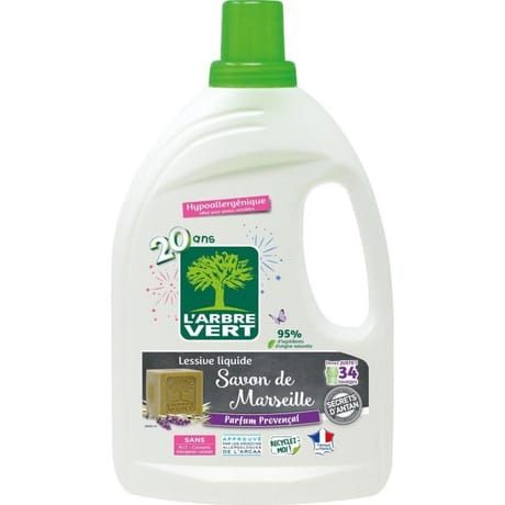 L'arbre vert secrets d'antan lessive savon de marseille parfum provençal 1.53l