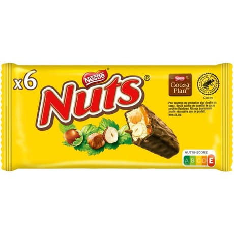 Nuts barres chocolatées 6x42g