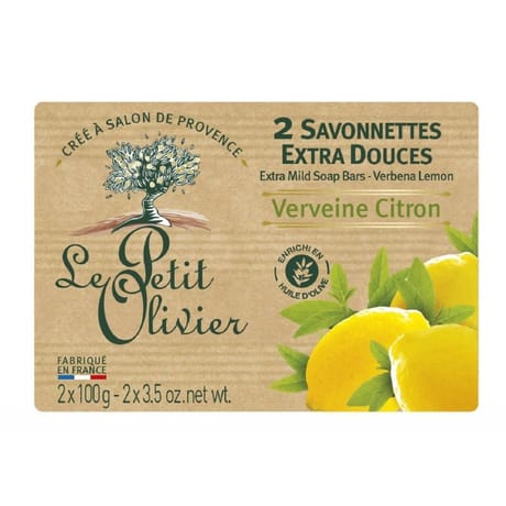 Le Petit Olivier savons verveine citron 2x100g