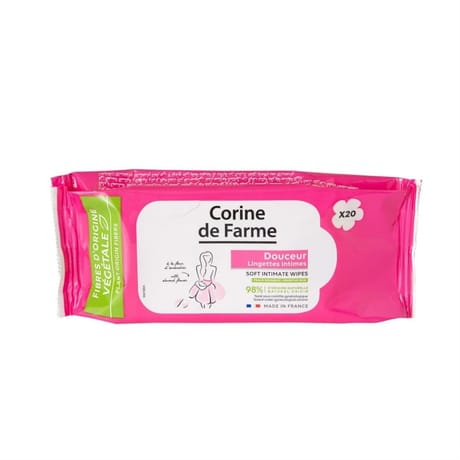 Corine de Farme lingettes intimes douceur usage quotidien x20