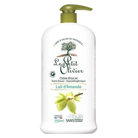 Le petit olivier crème douche extra douce lait d'amande 750ml