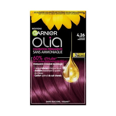 Olia coloration permanente 4.26 violine profond