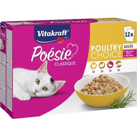 VITAKRAFT multipack clas gelée volaille pochon 12x85g - 1020g