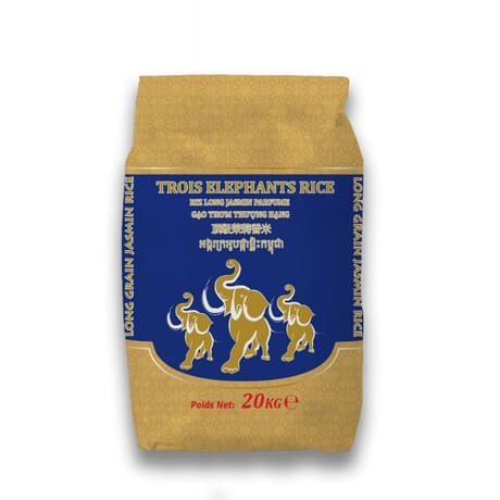 Trois elephants riz au jasmin 20kg