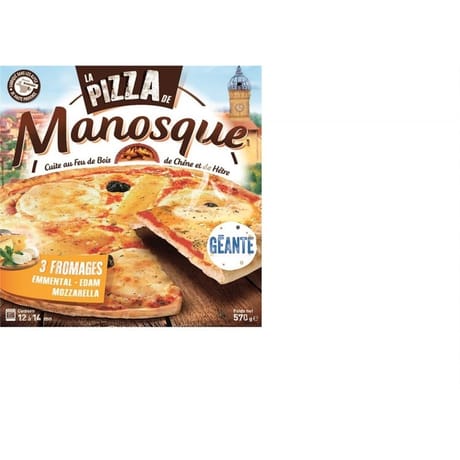 La pizza de manosque pizza 3 fromages géante  570g