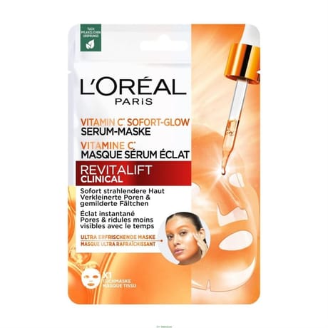 L'oréal paris revitalift masque visage tissu sérum éclat vitamine c