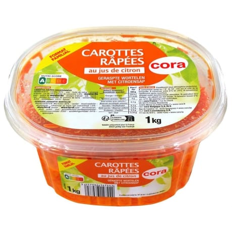 Cora carottes râpées assaisonnées 1kg