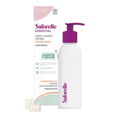 Saforelle soin lavant intime essential hydratant starter kit sticks x1