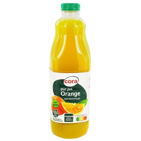 Cora pur jus orange sans pulpe 1.5l