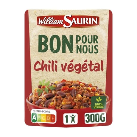 William saurin - doypack bons pour nous chili vegetal 300g