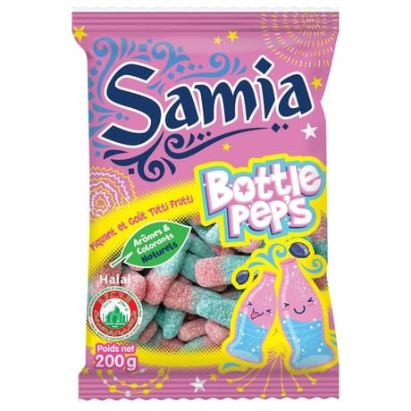 Samia bonbons bottle pep's halal 200g