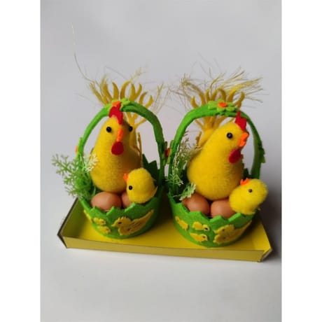 Set 2 paniers poule et poussin