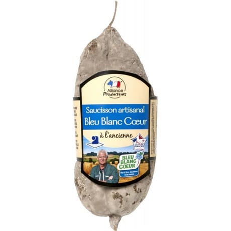 Saucisson bleu blanc coeur artisanal VPF 220g