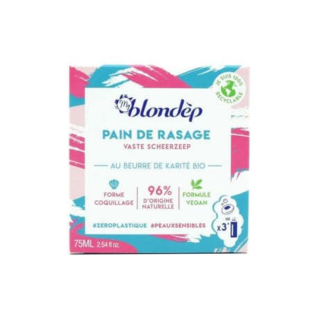 My blondep pain de rasage solide 96% naturel  & vegan 75ml