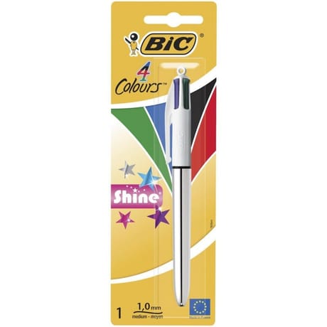 Bic stylo bille 4 couleurs shine